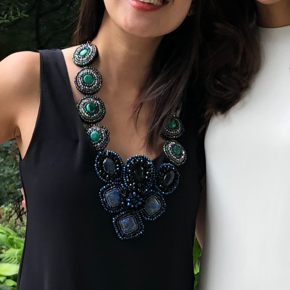 ⚡️SALE⚡️Flutter Statement Necklace - Semi-precious